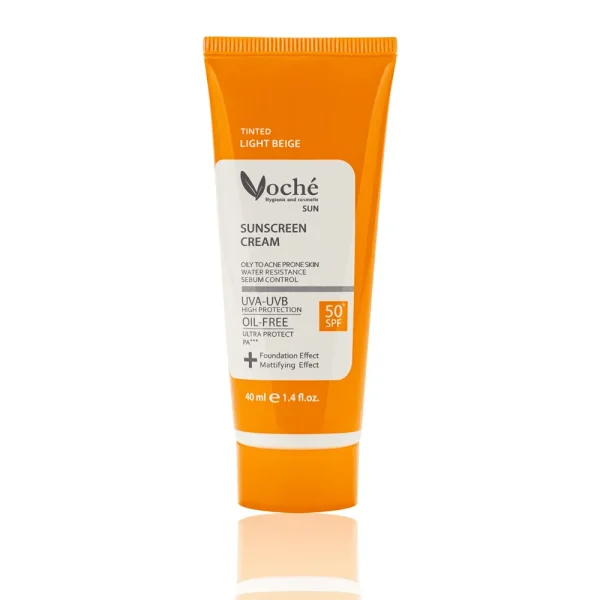 وچه ضد آفتاب فاقد چربی SPF50بژ طبیعی - تصویر 1