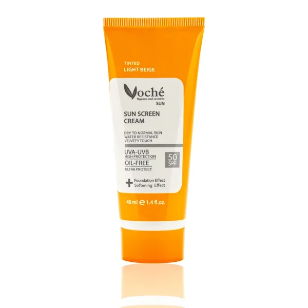 وچه کرم ضد آفتاب spf50 مخصوص پوست های خشک بارنگ بژ روشن - تصویر 1