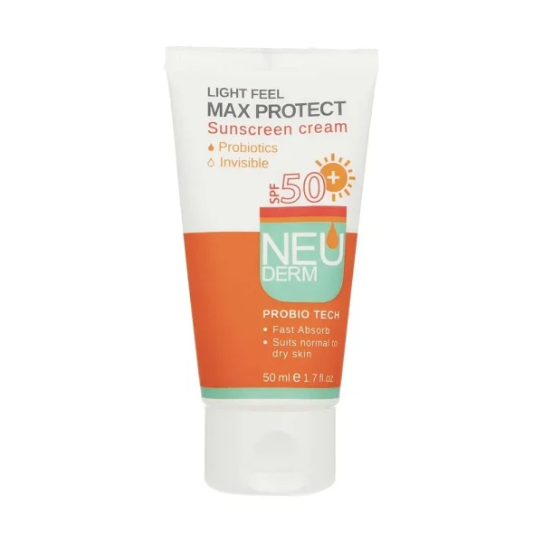 نئودرم ضدآفتاب 50spf رنگی Max انواع پوست - تصویر 1