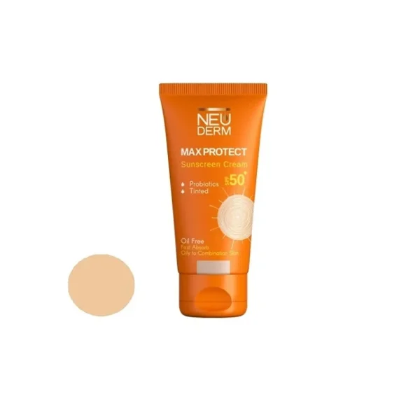 نئودرم ضدآفتاب 50spf رنگی Max پوست چرب - تصویر 1